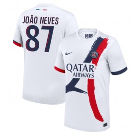 Pánské fotbalový oblečení Paris Saint-Germain Joao Neves #87 Venkovní košile 2024-25 Krátkým Rukávem